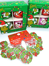 GRiNCH 💚 Paket Anhänger Weihnachtskugeln Kugel Rund Weihnachtsbaum Deko Kugeln