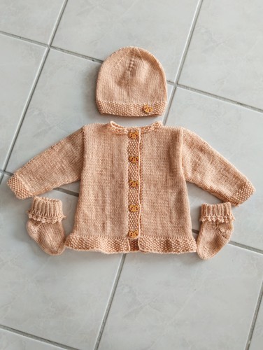 Babystrickjacke set mädchen - babystrickjacke/set,