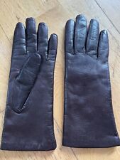Vintage Echtleder Handschuhe aus Omas Nachlass Braun Dunkelbraun Echtpelz Xs