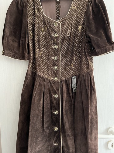 Leder dirndl braun 42 - leder,
