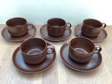 5 x Tasse mit Unterteller