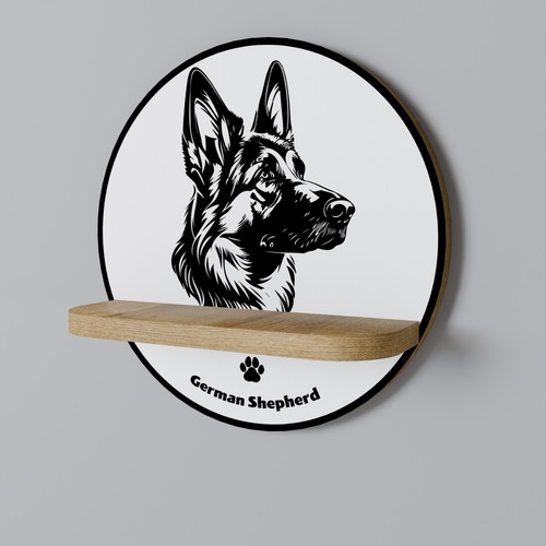 Deutscher schäferhund rundes - deutscher,