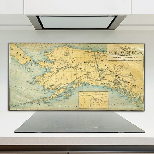 Alte karte von alaska vintage - karte,