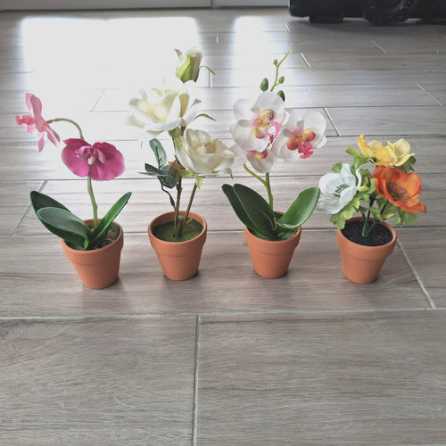 Kunst blumen im ton - 4,
