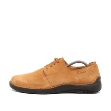 Clarks Herren Wallabee Schuhe Braun Nubukleder Atmungsaktiv Schnürschuhe EU 44