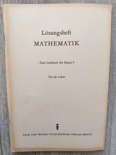 Schulbuch ddr lösungsheft - ddr,