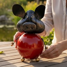 Schwein Gartenfigur Metall