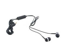 SYSTEM-S Stereo In Ear Kopfhörer 3.5 mm Klinke AUX Lautstärkeregler in Schwarz