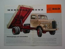 Original Prospekt LKW Mercede LA LAK LAS 312 von 1958