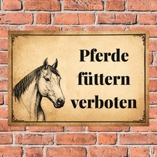 Schild pferde füttern - schild,