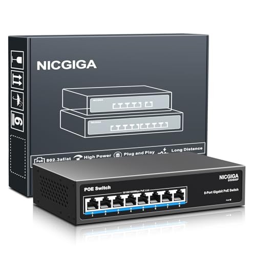 Nicgiga port gigabit poe - 8,