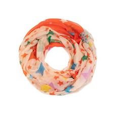 Loopschal Orange Sterne Muster