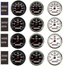 85mm Drehzahlmesser Tachometer Gauge 3000/4000/6000/8000RPM Für Boot Auto Marine