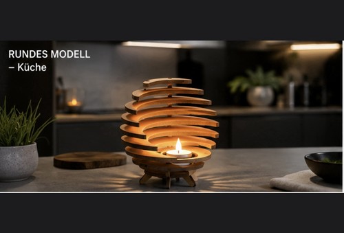 Teelichthalter design holz - teelichthalter, –