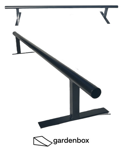 Skate rail round flatbar 200cm - rail,