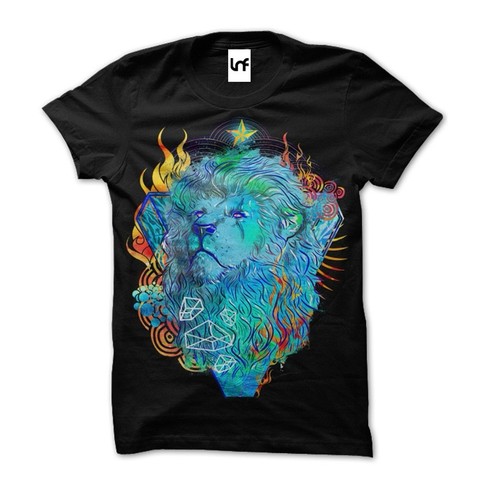 Shirt fire lion graphic - "fire,