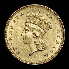 Amerika. 1 Dollar (1 Dollar), 1861. Indianerkopf Typ.