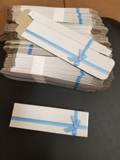 ca. 85 Stück Geschenkkartons ca. 13,4 x 4 x 1,9 cm grau mit blauer Schleife