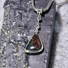 Boulder Opal Anhänger, 925er