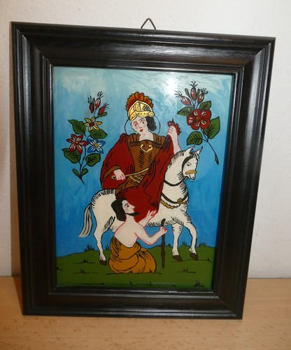 Hinterglasbild heiligenbild - hinterglasbild,