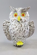 27cm Eule Uhu farbige Glasfigur Studioglas  (GV106)