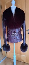 Echtleder Mantel/Jacke mit Echtem Pelz Fuchs Gr.38 Top Zustand