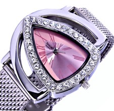 Tavolino Designer Damen Mesh Armband Frauen Uhr Rosa Silber Farben Strass M203
