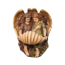 Ein Weihwasserbecken aus Terrakotta Replikat Retro Design Dekoration