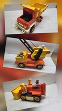 3x Fisher Price aus den 70ern - 314 Kran , 329 Raupe, 328 Kipper