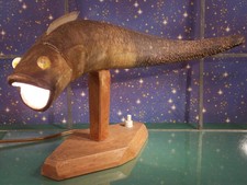seltene Tisch Lampe FISCH