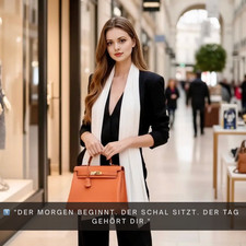 Seidenschal Damen weiß 100%