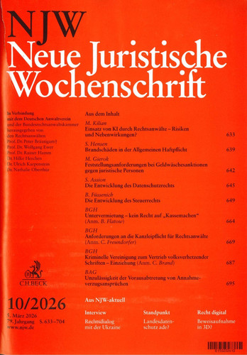Njw 2026 neue juristische - 10/2026,