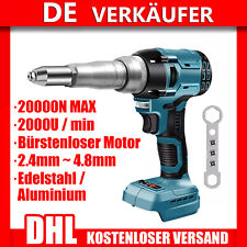 Elektrisch 20000N Akku Nietpistole Blindnietgerät Popnietenzange für Makita 18V