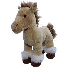 EBO Plüschtiere Hellbraunes Pferd, stehend Kuscheltier 30cm Gebraucht Pferd