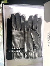 Roeckl  Schwarze Leder Handschuhe Damen Gr.7  mit Wollfutter NEU in Geschenkbox