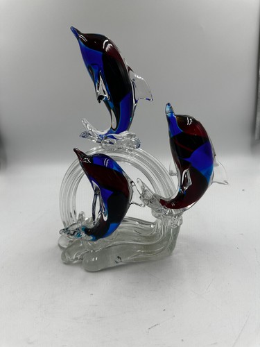 Murano glasfigur delphine - glasfigur, ca