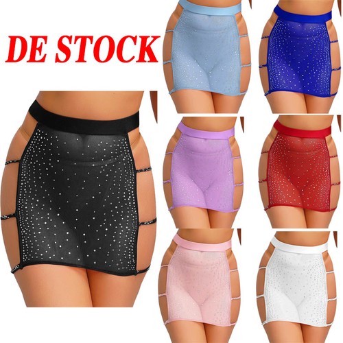 Damen transparent minirock - transparent,