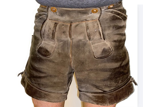 Kurze pfadi lederhose - lederhose, speckig