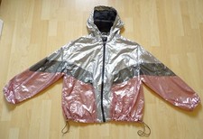 80er Jahre Clockhouse Damen Blouson Gr. 40 Glänzend Party Karneval Jacke Anorak