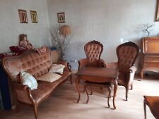 Chippendale Set Massivholz wunderschöne Couch 2 Stühle 1 Tisch 