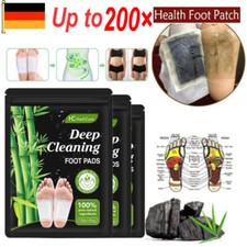 200/100x Entgiftungspflaster Fusspflaster Foot Pads Detox Pflaster Bambusessig