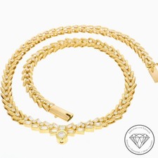 Wert 17.900,- Diamant Brillant Collier Kette 3,75 Carat 750 Gold 41 cm xxyy