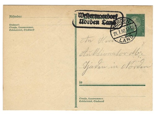 Landpoststempel westermoordorf - landpoststempel,