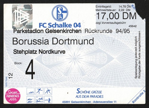 Ticket 1994 fc - ticket, schalke