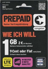 Congstar Telekom SIM Karte    0175 - 89 24 300    NEU   top gut merkbare Nummer