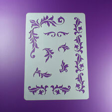 A4 Schablone Akanthus Blätter Bordüre Ecke - BO437