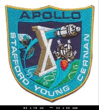 APOLLO 10 Aufnäher Patches Bügelbild Nasa Raumfahrt USA