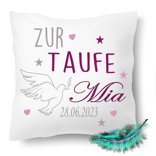 Personalisiertes taufkissen - personalisiertes,
