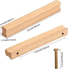 4 Stück Möbelgriffe Holz