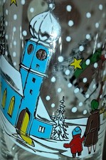 ❤️Rar!Neu! Rosenthal Kirche Kirchgang Winter Weihnachten  Glas-Sammel-Vase 